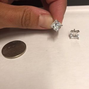 CZ square studs